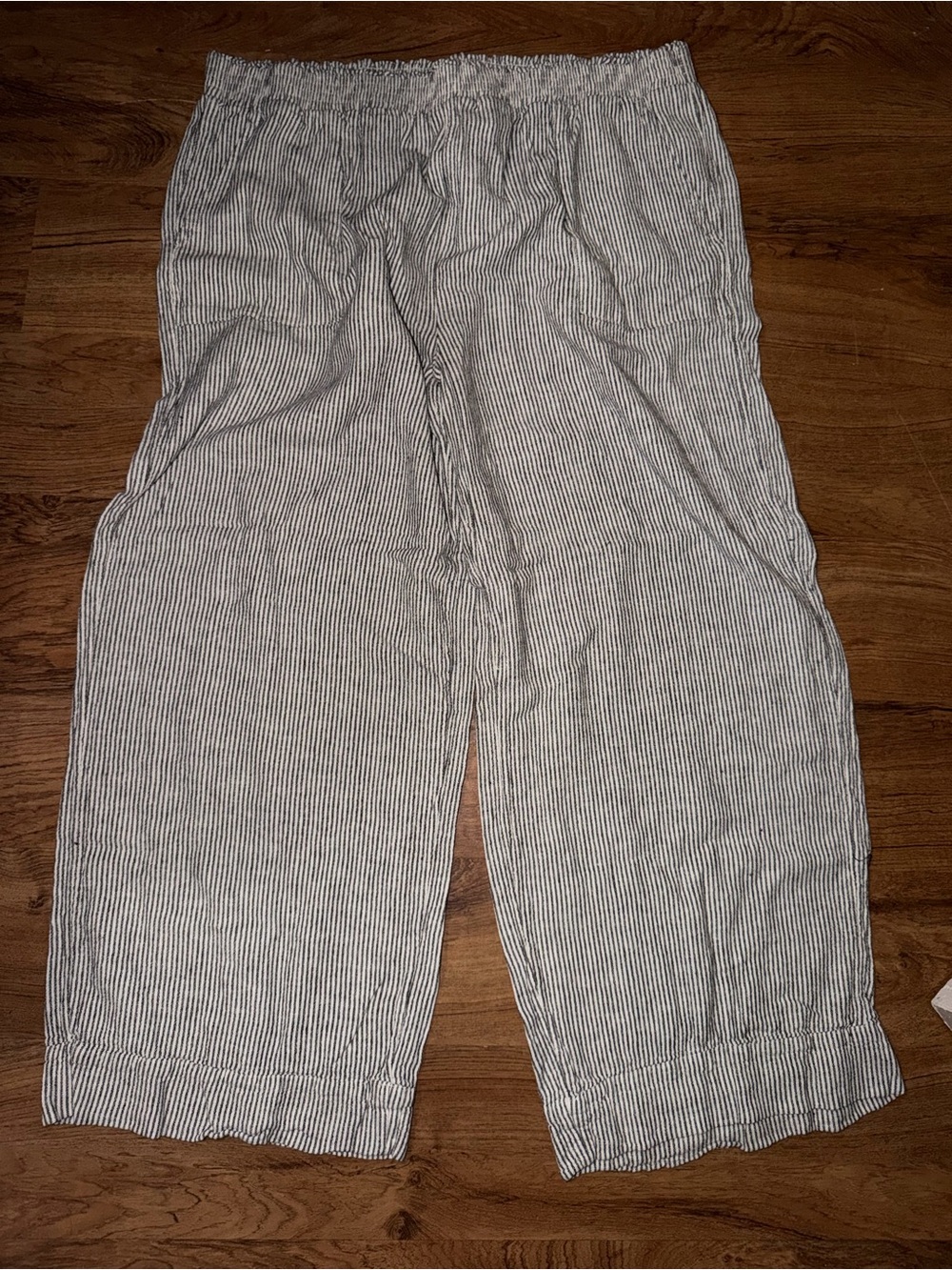 Women’s Lightweight Striped Relaxed Pants - White/Black
